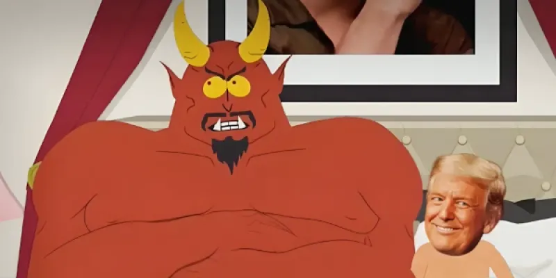 isječak iz epizode - Sotona i Trump u krevetu