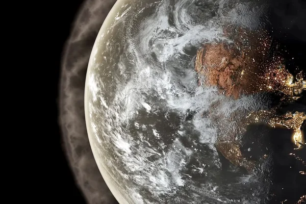 zemlja iz svemira, vidljiv atmosferski omotač